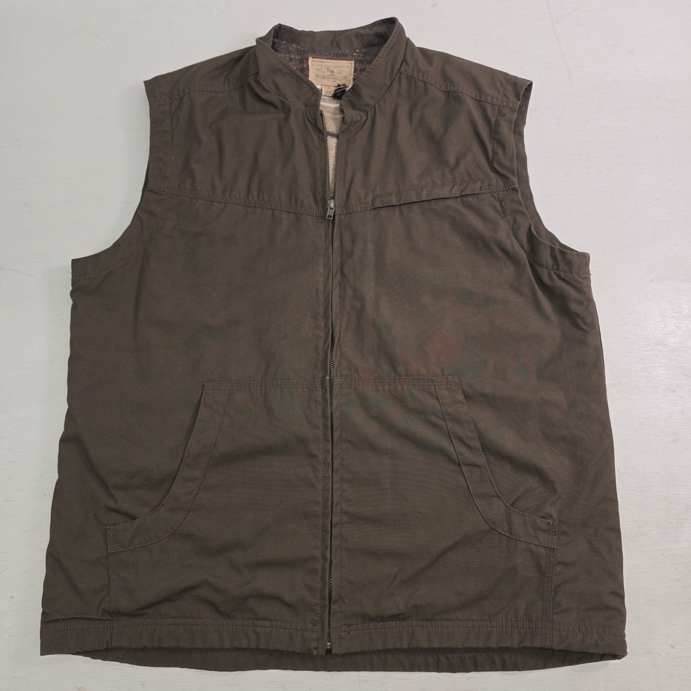 Bass Pro‎ Red Head Ranch Chore Vest Outdoor Utility Workwear Cotton Wool Lined L